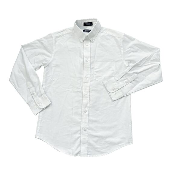 Izod White Collared Button-Down Shirt Boys Size 14 - Picture 1 of 6
